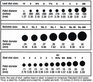 Shot Sizes diagram