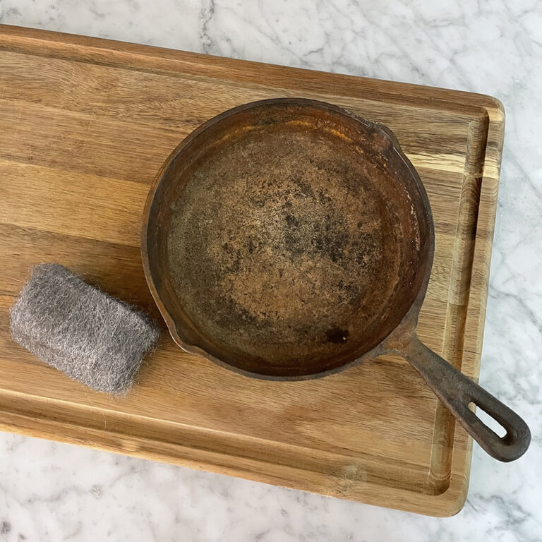 DIY Old Cast Iron Skillet Rehab