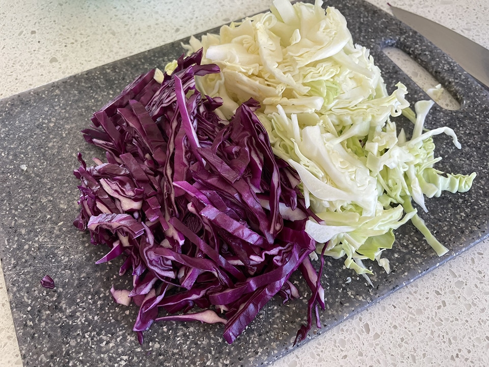 Finely chopped cabbage