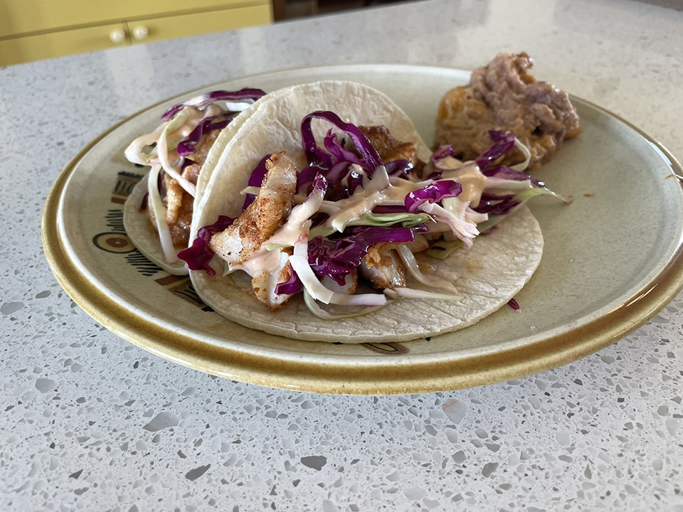 Air Fryer Rockfish Tacos