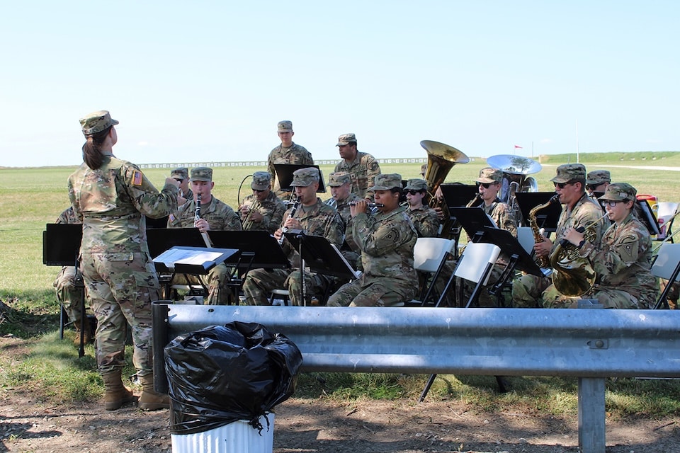 The 122nd Army Band provided music for the festivities. First Shot Ceremony