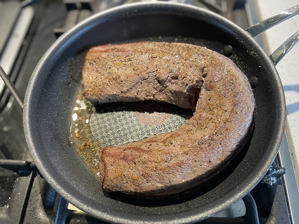 cooked venison loin