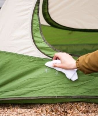 how to clean a tent feature