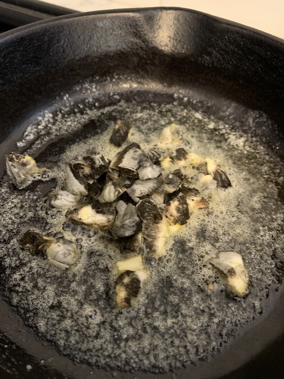 Huitlacoche first seconds in butter