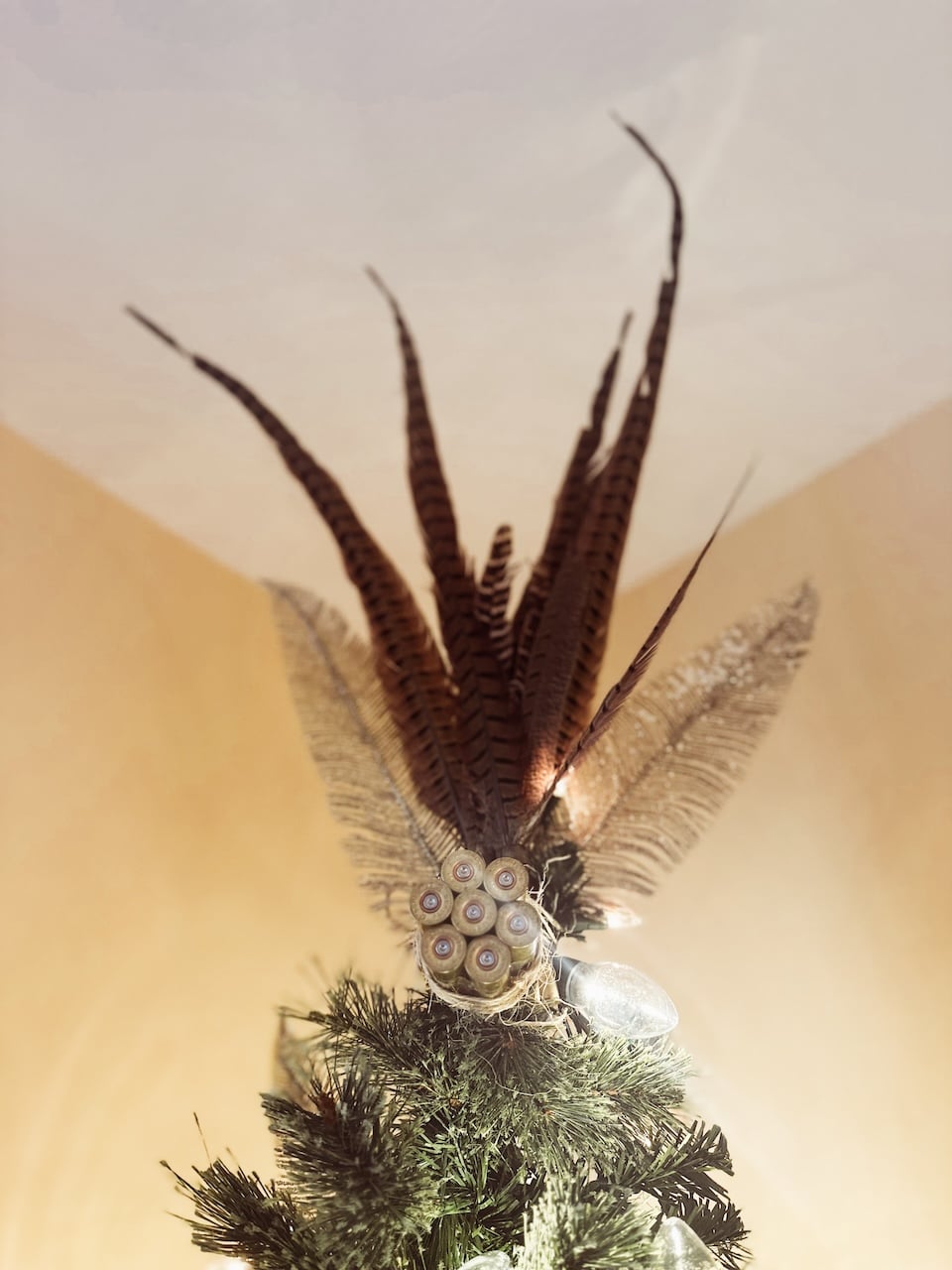 Pheasant Christmas tree topper