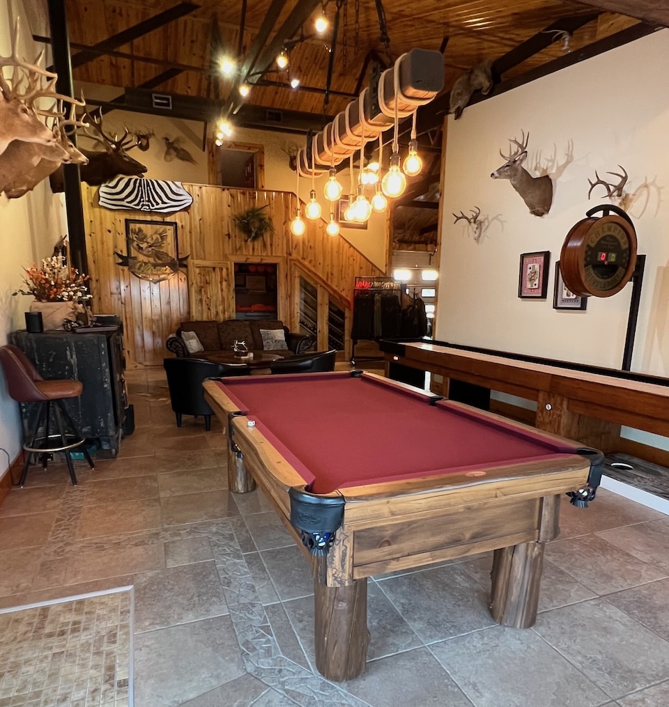 Pool table and game room