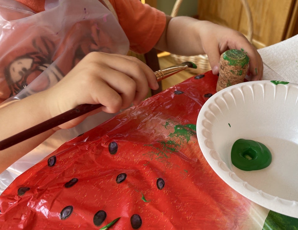 painting cork mushroom