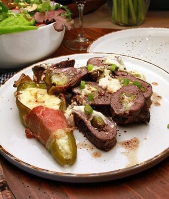 Green Chile Stuffed Elk Tenderloin feature