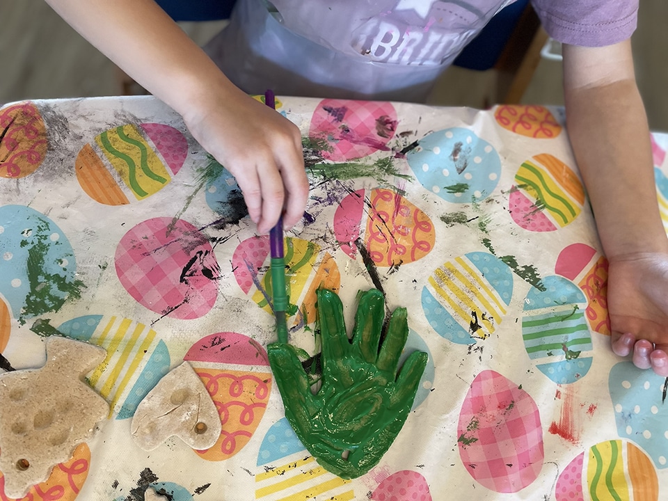 Painted handprints