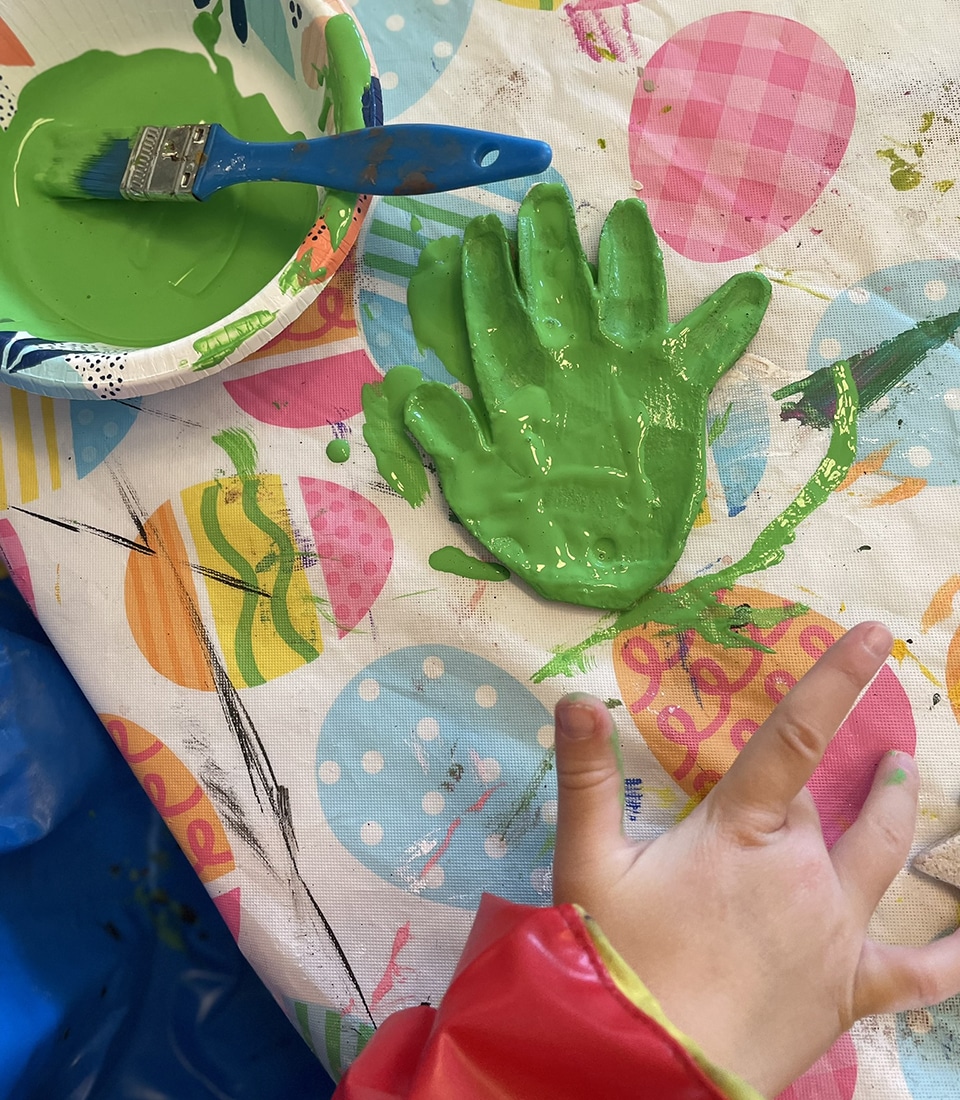 Painting handprints