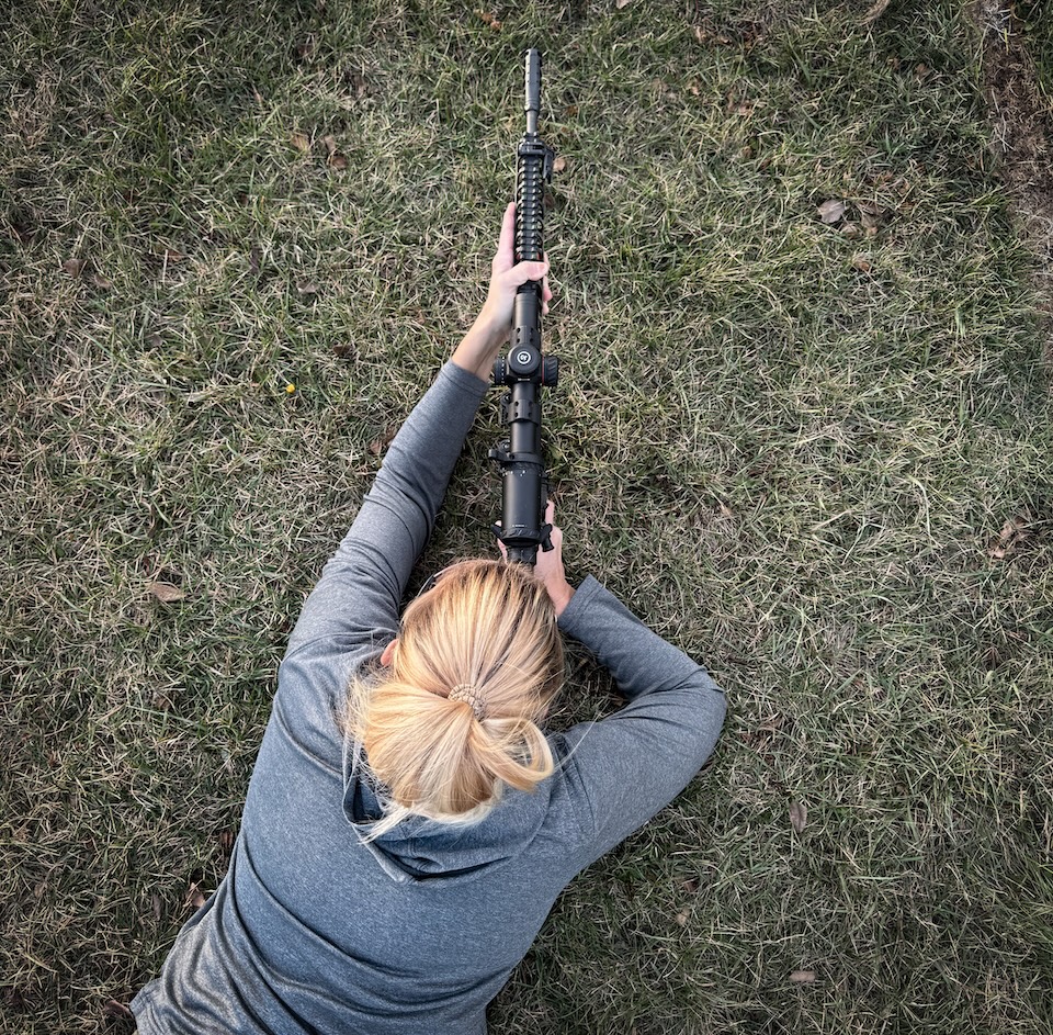 Prone rifle positions