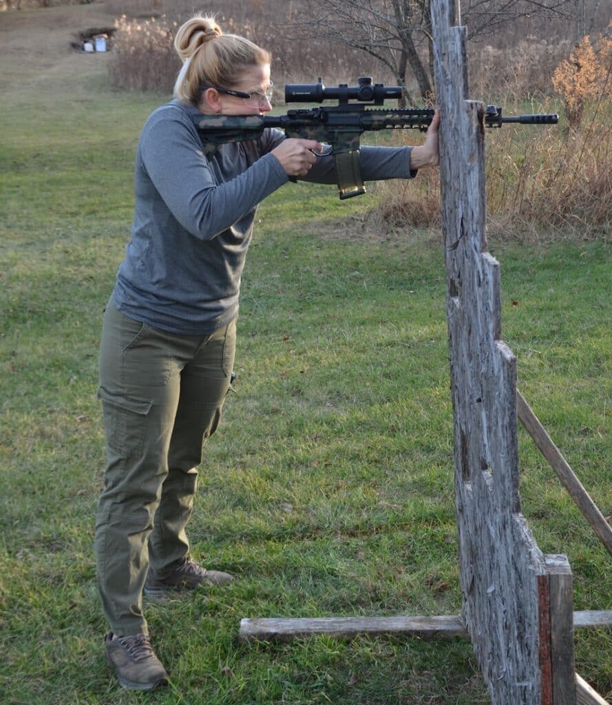 Standing off barricade rifle positions