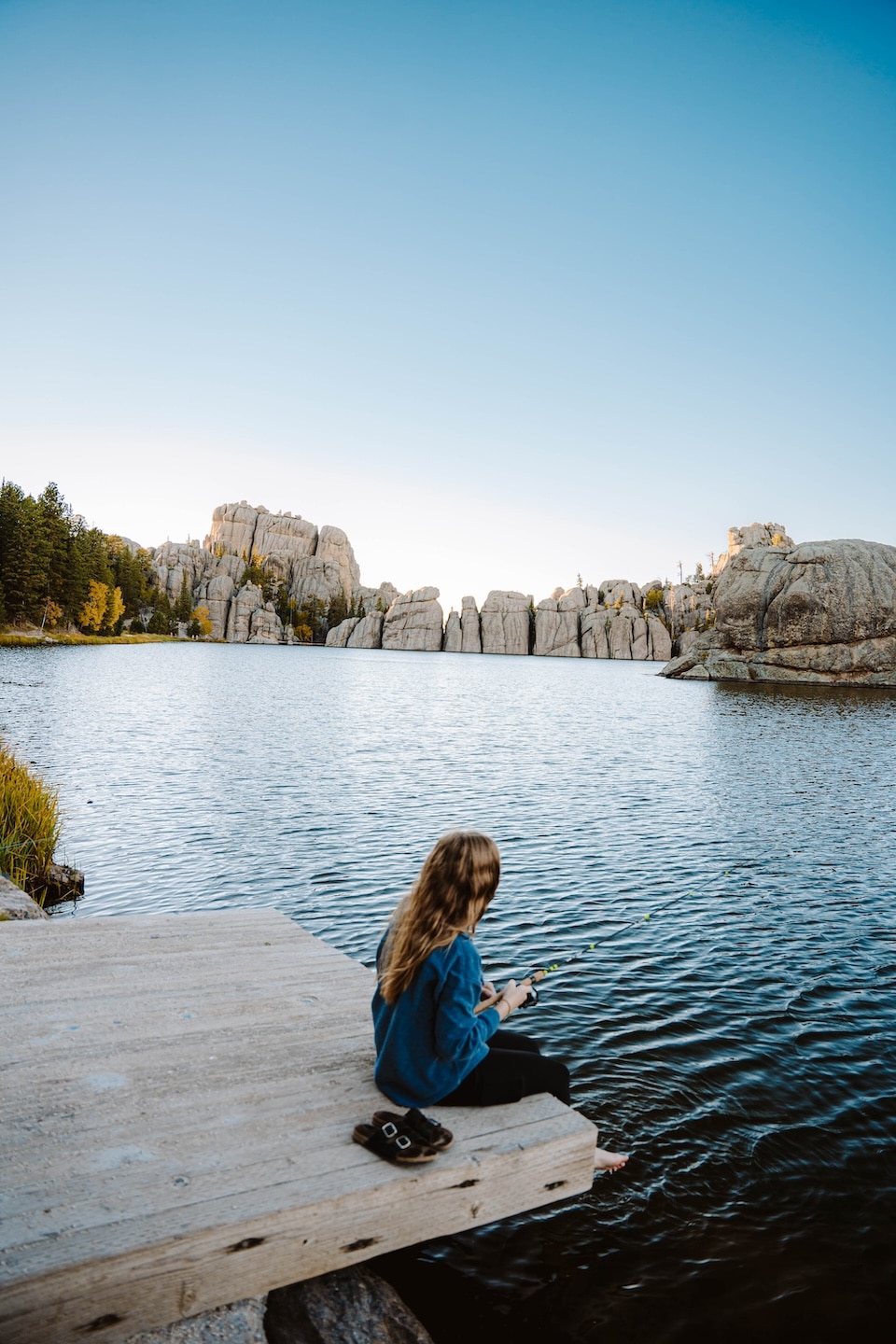 Woman platform at Sylvan Lake