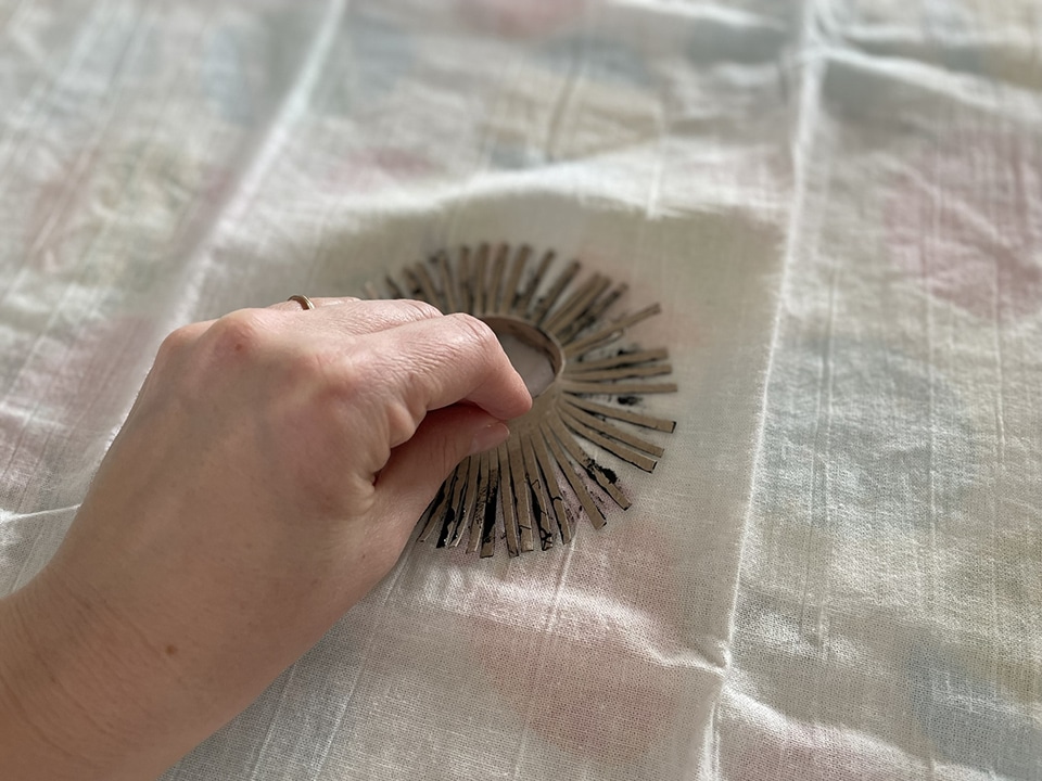 Stamping the dandelions