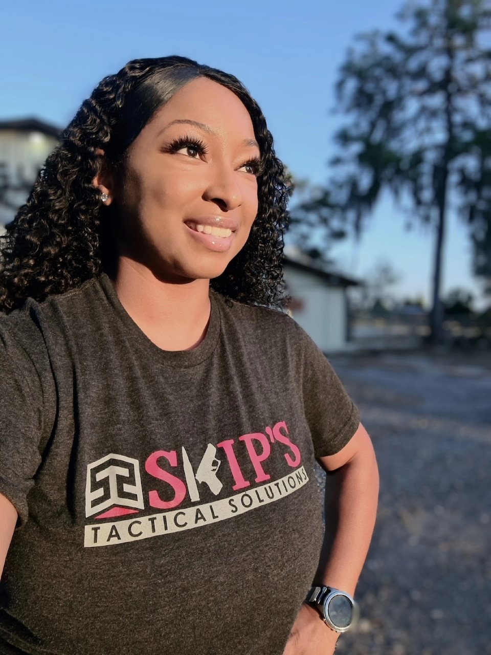 Avery Skipalis owner of Skip's Tactical Solutions reflecting on her journey