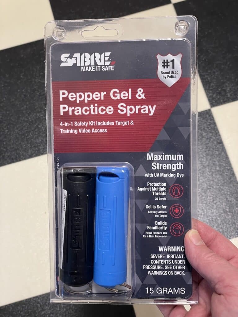 sabre spray and inert can non-lethal self-defense tools